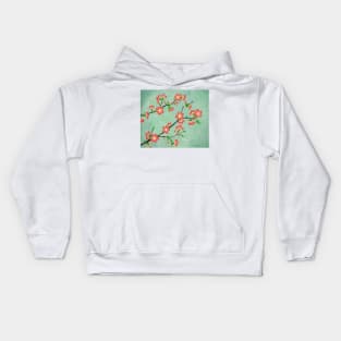 Flowering Quince Blossoms Kids Hoodie